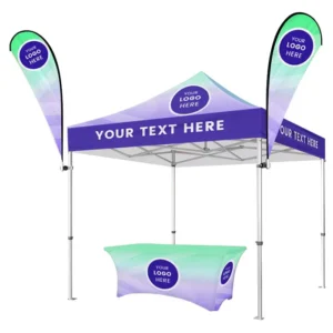 Custom Heavy-Duty 10×10 Aluminum Pop-Up Tent Single Layer Hexagon Advertising Canopy for Indoor Events Logo Printing Option
