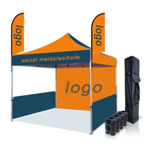 Custom Heavy-Duty 10×10 Aluminum Pop-Up Tent Single-Layer Hexagon Outdoor Event Canopy