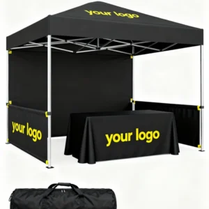 Custom Hexagon Waterproof Folding Trade Show Tent Outdoor Aluminum Frame Oxford Heat Sublimation Printing Indoor