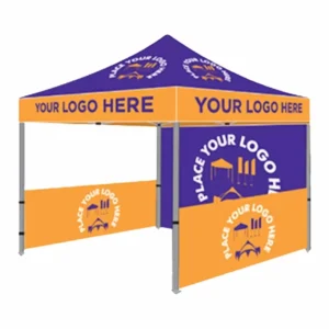 Custom High Quality Advertising Pop Tent Waterproof UV Resistant Portable Canopy Trade Show 600D Fireproof Flame-retardant