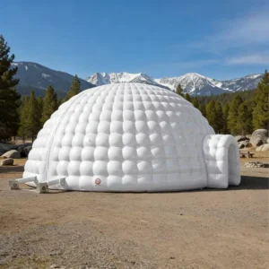 Custom Inflatable Igloo Tent White Dome Shelter for Outdoor Camping Resort Events and Scenic Area Projects