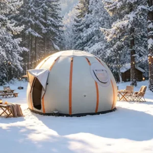 Custom Inflatable Spherical Dome Tent Four Season Luxury Glamping Shelter for Outdoor Campsite Resort Accommodation