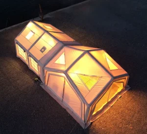 Custom Inflatable Tent Large Combination Inflatable Air Tent for Family 4 Side Connective Camping Glamming Tent