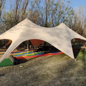 Custom Inflatable Waterproof Polyester Star Shade Tent Outdoor Double Star Tent Birthday Parties Special Celebrations Decoration