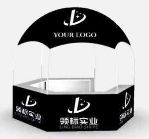 Custom Large Display 3×3 Hexagonal Dome Advertising Tent for Promotions Events Exhibitions Booths