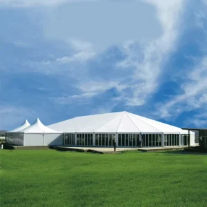 Custom Large Modern Outdoor Event Tents for Weddings Catering Water Resistant Aluminum Alloy PVC Square Shape