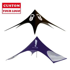 Custom Large Pop-Up Star Canopy Tent for Outdoor Events and Product Launches