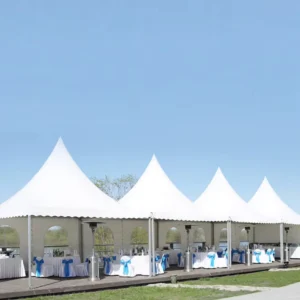 Custom Line Modern Square Aluminum Alloy Frame Tube Type Tent PVC Fabric Waterproof Outdoor Wedding Party Events