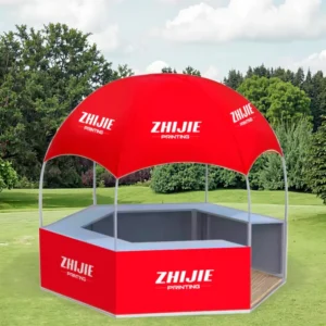 Custom Logo 10×10 Ft Hexagonal Advertising Tent for Trade Shows and Kiosk Counters
