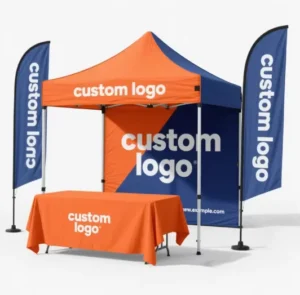 Custom Logo 10x10ft Folding Outdoor Trade Show Canopy Gazebo Tent, Waterproof, for Business Exhibitions