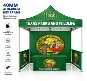 Custom Logo 10x10ft Heavy Duty Pop-Up Canopy Tent 300D Oxford Waterproof Aluminum Frame for Outdoor Trade Shows and Events