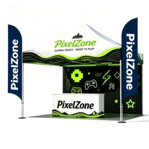 Custom Logo 40mm Aluminum Frame 600D Oxford Fabric 3x3m Waterproof UV-Resistant Outdoor Event Tent