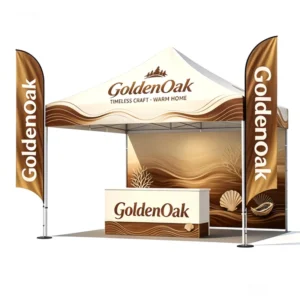Custom Logo Advertising Tent 3x3m Aluminum Alloy Frame Oxford Fabric Waterproof Fire-Retardant UV-Resistant