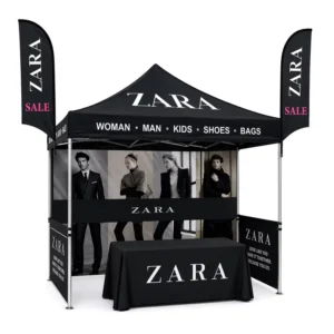 Custom Logo Advertising Tent Pop Up Gazebo with Aluminum Frame Oxford Fabric Waterproof Fire Retardant for Markets Events
