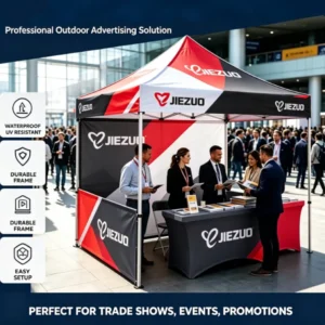 Custom Logo Advertising Tent Waterproof 600D Aluminum Frame Outdoor Trade Show Tent Custom Printed Exhibition Booth