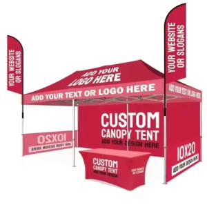 Custom Logo Digital Printing Pop-Up Canopy Tent for Trade Shows and Advertising