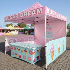 Custom Logo Double Layer Eco-Friendly Folding Pop up Tent Waterproof UV-Proof Advertising Canopy for Outdoor Trade Show Events