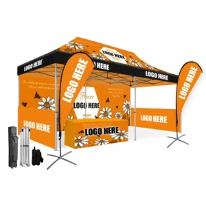 Custom Logo Fair Aluminum Frame Portable Outdoor Trade Show Tent 3×6 10×20 Foldable Gazebo Canopy