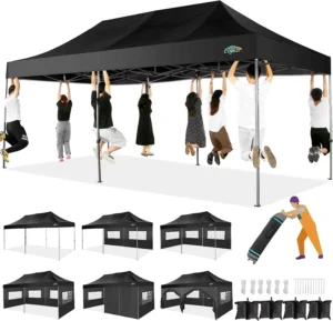 Custom Logo Foldable Aluminum Frame Canopy Tent 10x10ft 10X20ft Waterproof Oxford Walls Portable Gazebo Marquee for Outdoor