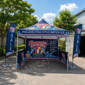Custom Logo Folding Inflatable Tent 10 x 10 ft Outdoor Trade Show Canopy for Camping and Party Events