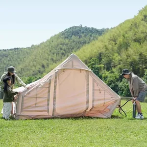 Custom Logo Fully Automatic Inflatable Camping Tent OEM ODM Acceptable Outdoor Waterproof Air Tube Inflatable Tent