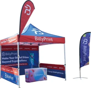 Custom Logo Heavy-Duty Folding Gazebo Tent Trade Show Pop Up Custom Size Indoor & Outdoor Market Tent