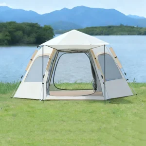 Custom Logo Hexagonal Camping Tent Supplier Professional UV Protection Large Capacity Easy Setup Picnic Gear