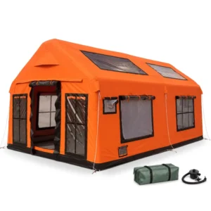 Custom Logo Inflatable Camping Tent 4 6 Person 600D Oxford Fabric Waterproof 4 Season Outdoor Events Activities Glamping Family