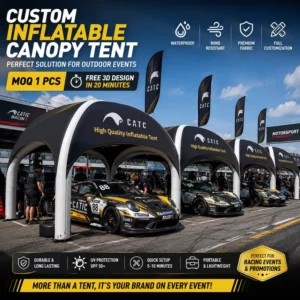 Custom Logo Inflatable Event Tent 400D Oxford Waterproof Advertising Canopy for Racing Sports and Trade Shows