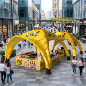 Custom Logo Inflatable Event Tent Waterproof Beverage Trade Show Booth for Soft Drink Sampling