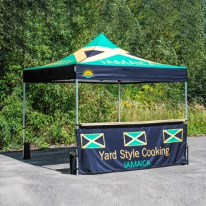 Custom Logo OEM Printed Outdoor Advertising Aluminum Hexagon Waterproof Foldable 10×10 Pop up Trade Show Canopy Tent