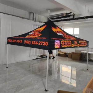 Custom Logo Outdoor Waterproof Business Marquee Tent Rainproof Aluminum Alloy Frame 600D Canvas Oxford Trade Show Tent