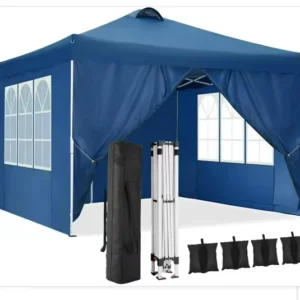 Custom Logo Pop-Up Event Gazebo Tent with Roman Window White Trade Show Canopy for Indoor and Outdoor Use