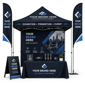 Custom Logo Pop-up Advertising Gazebo with Waterproof & Fireproof Oxford Fabric
