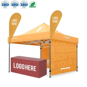 Custom Logo Print 10 x 10 Outdoor Folding Aluminum Marquee Gazebo Canopy Tent for Exhibitions and Events