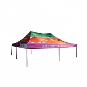 Custom Logo Print Manufactured Aluminum Frame Canopy Gazebo Outdoor Promotion Fair Tent with Wall for Trade Show