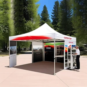 Custom Logo Printed 10*10ft Aluminium Steel Trade Show Canopy Tent Indoor Outdoor Waterproof Folding Advertising Exhibition