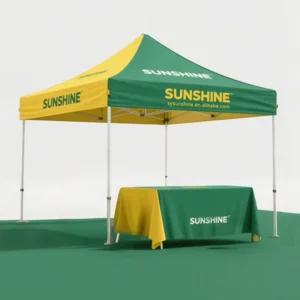 Custom Logo-Printed 10×10 FT Folding Pop-Up Canopy Tent for Outdoor Events and Trade Shows