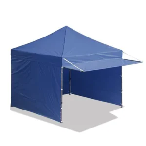 Custom Logo Printed 3×3 Folding Outdoor Trade Show Tent Commercial Steel Frame Fabric Side Wall PC Material Sun Rain Protection