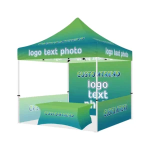Custom Logo-Printed Canopy with Optional Frame, Portable Event Canopy Shade for Commercial Trade Shows
