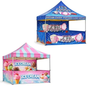 Custom Logo Printed Folding Waterproof Outdoor Display Tent for Soccer League Trade Shows and Events