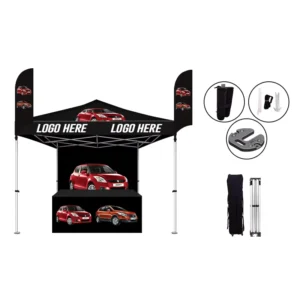 Custom Logo Printed Outdoor Advertising Aluminum Hexagon Waterproof Foldable 10×10 Pop up Trade Show Canopy Tent for Events