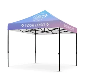 Custom Logo Printed Outdoor Pop-Up Canopy Tent Portable 3x3m 10x10ft Foldable Retractable Oxford Fabric UV Resistant Waterproof