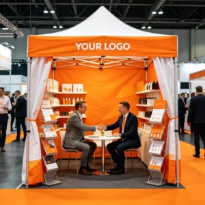 Custom Logo Printed Outdoor Pop-Up Canopy Tent for Trade Shows and Events