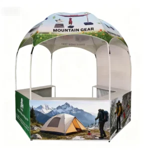Custom Logo Printing 10X10Ft Hexagonal Trade Show Dome Kiosk Counter Tent