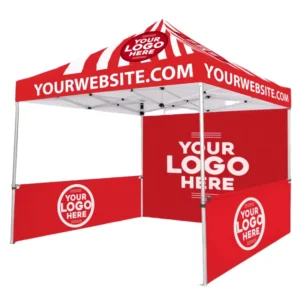 Custom Logo Printing Hexagon Aluminum Frame Waterproof Trade Show Canopy Tent for Indoor Outdoor Events