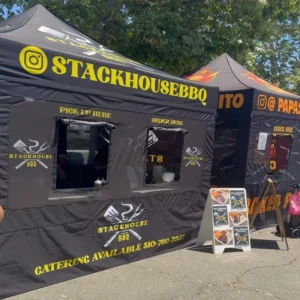 Custom Logo Printing Outdoor Fabric Gazebo Canopy Tent for Food Vendor Booths, Conferences, and Trade Shows