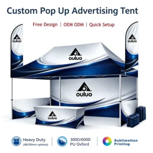 Custom Logo Printing Waterproof Aluminum Frame 420D Oxford Hexagon 3*3M/10ft Indoor/Outdoor Trade Show Tents