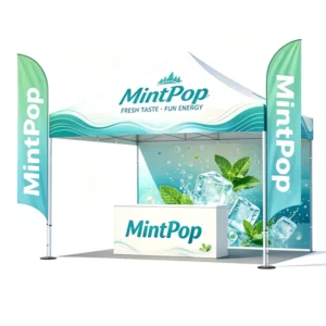 Custom Logo Printing Waterproof Aluminum Frame Trade Show Pop Canopy Tent Outdoor Gazebo 3x3m UV-Resistant Fire-Retardant