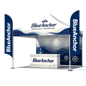 Custom Logo Professional Advertising Aluminum Alloy UV Resistant 3x3m Oxford Fabric Waterproof Fire Tent
